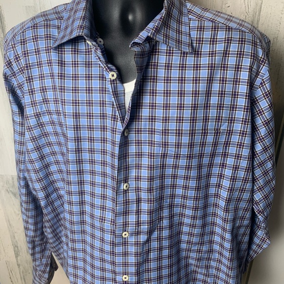 DAVID DONAHUE DRESS SHIRT - Picture 1 of 5